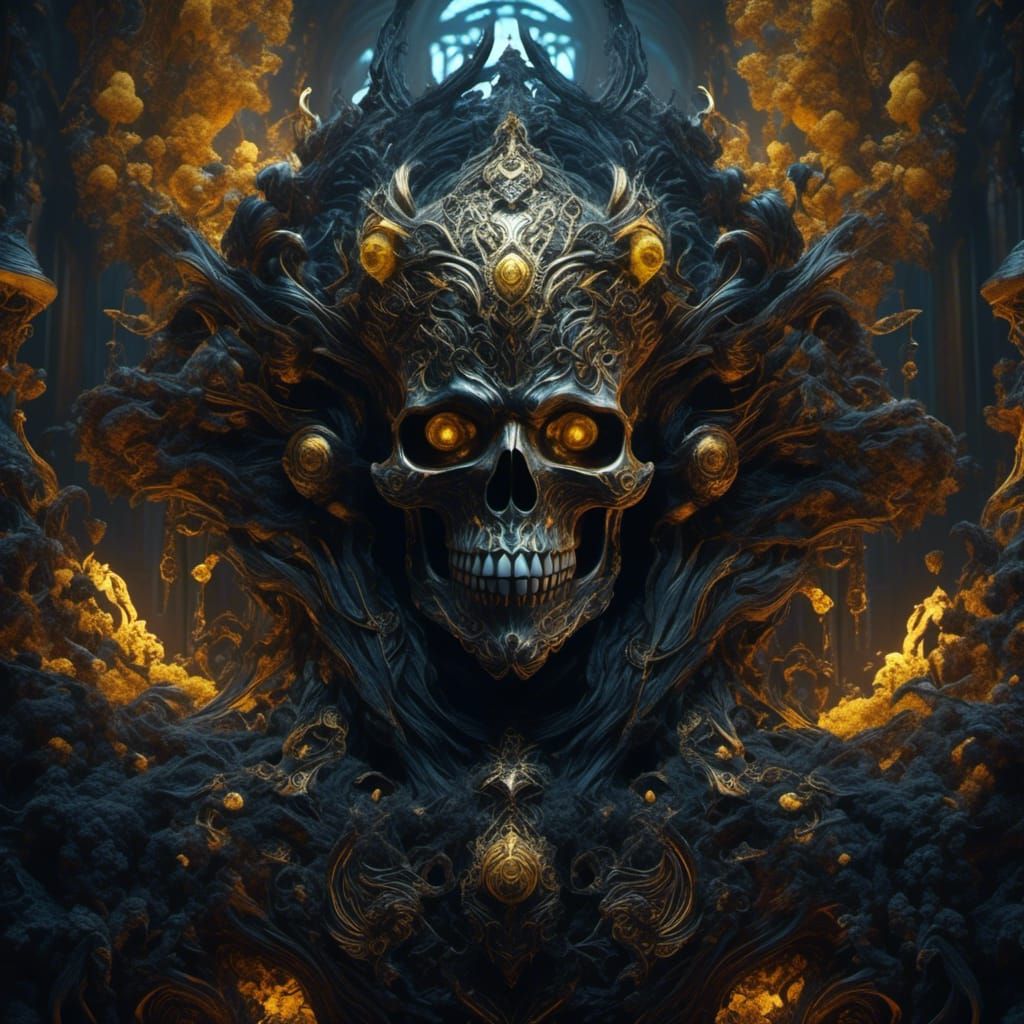 Mischievous Death with Alluring Look, Hyperdetailed Digital ...