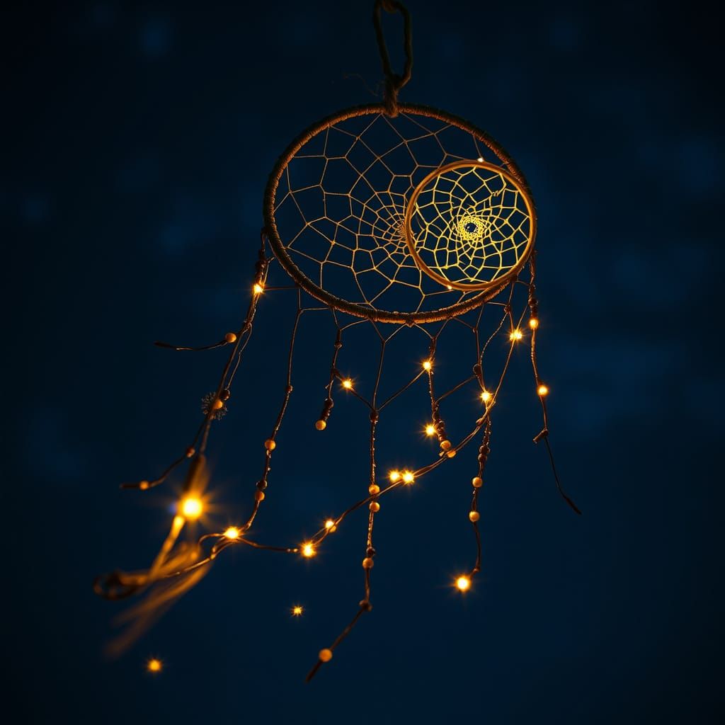 Ethereal Dreamcatcher Weaves Celestial Web in Whimsical Danc...