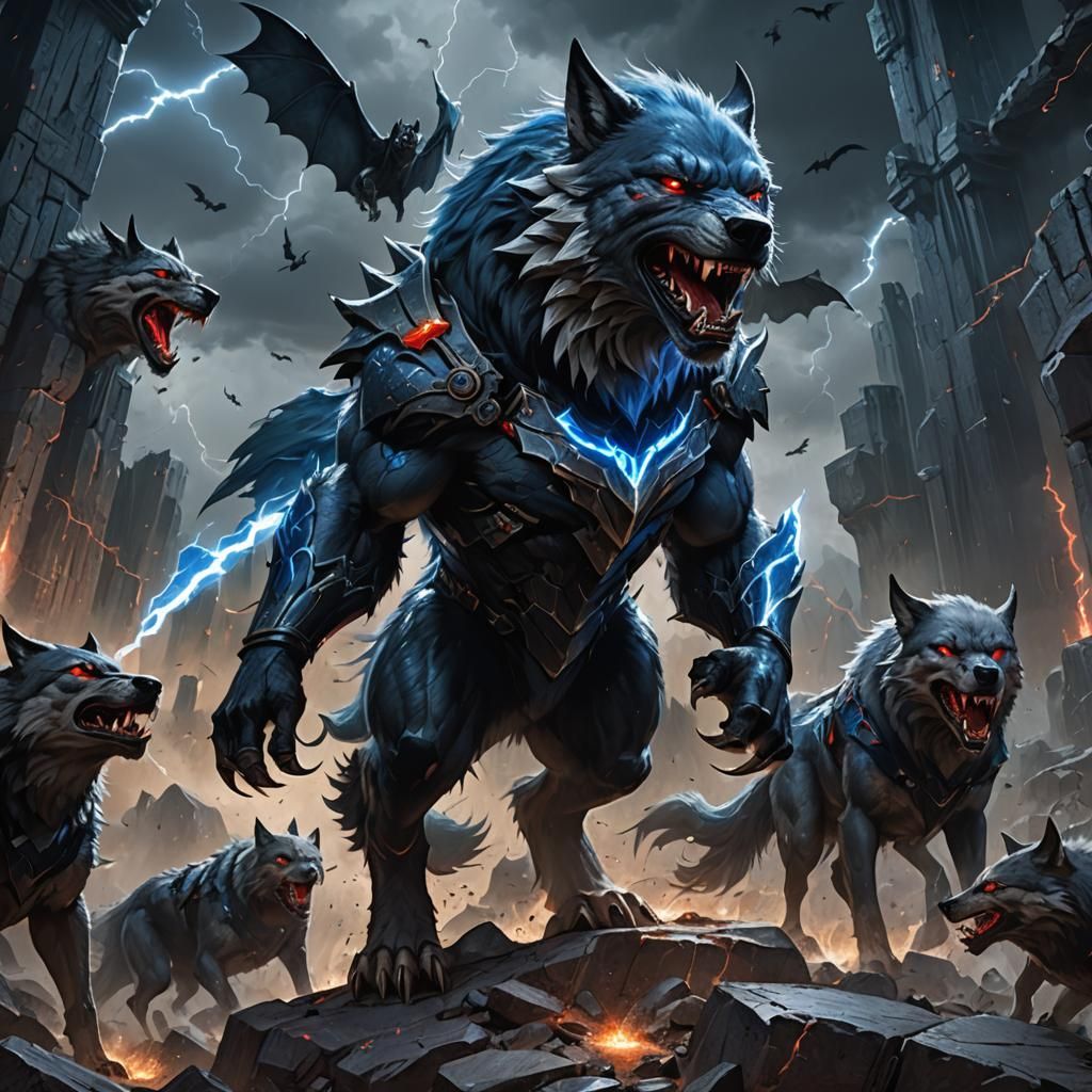 Stormfang Batwolf in Dark Fantasy Concept Art