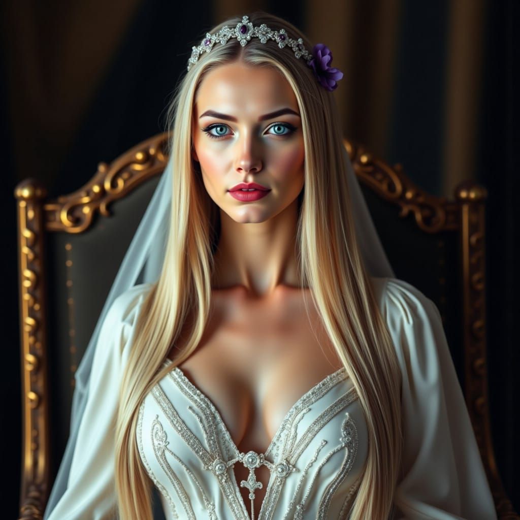 Elegant Empress in Imperial Style