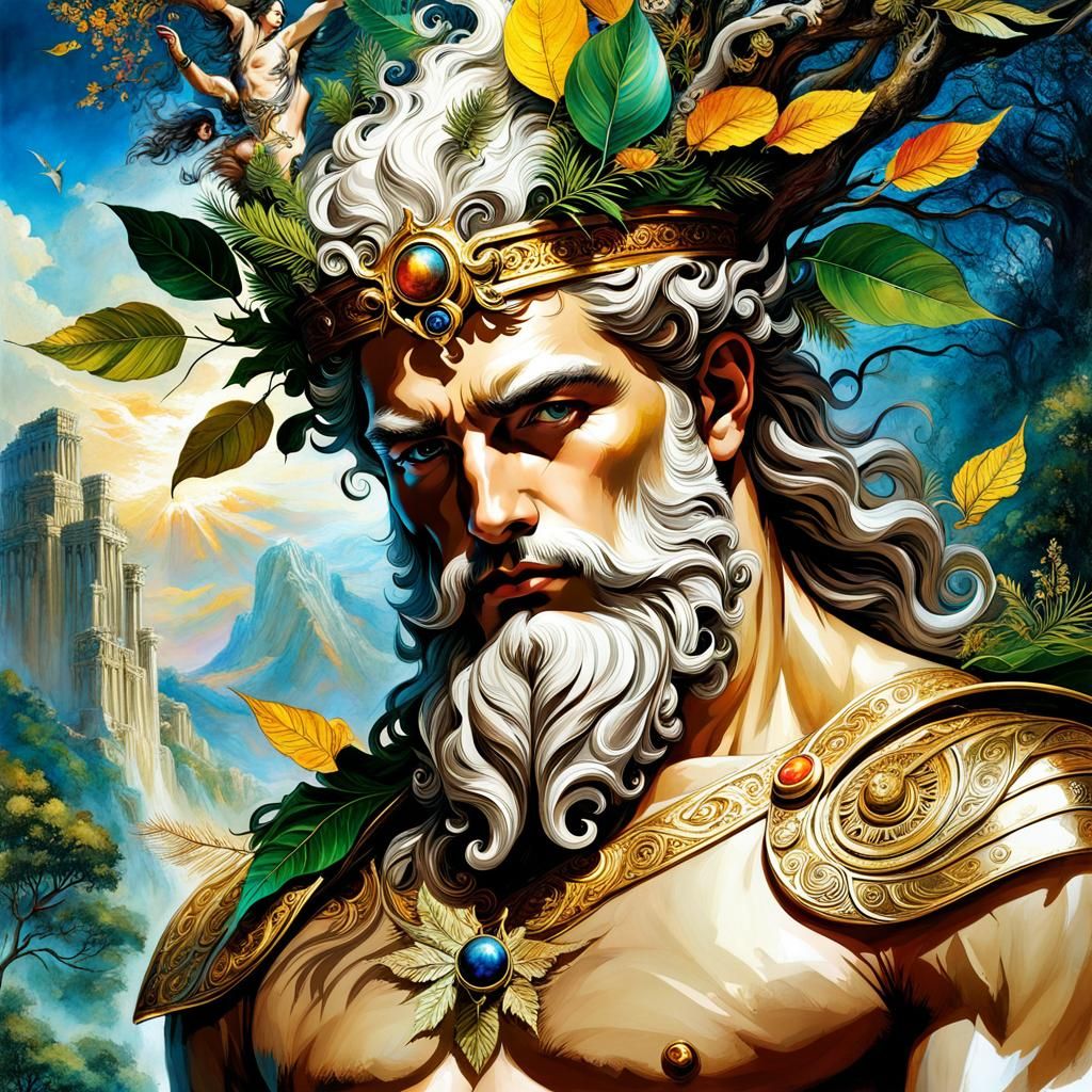 Greek god Zeus at Olympus