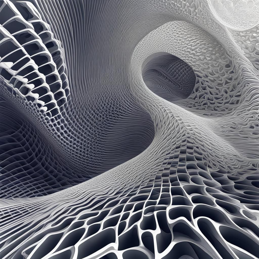 Abstract Cyberspace Fractal with Vector Wave Function