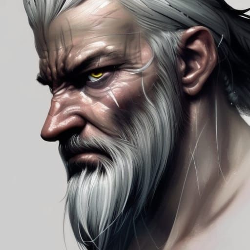 Medieval Warrior Portrait in Hyperdetailed Digital Art Style