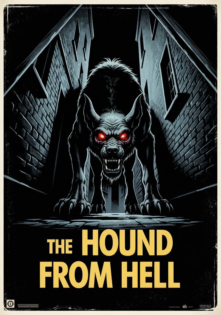 Vintage Horror Movie Poster: The Hound From Hell