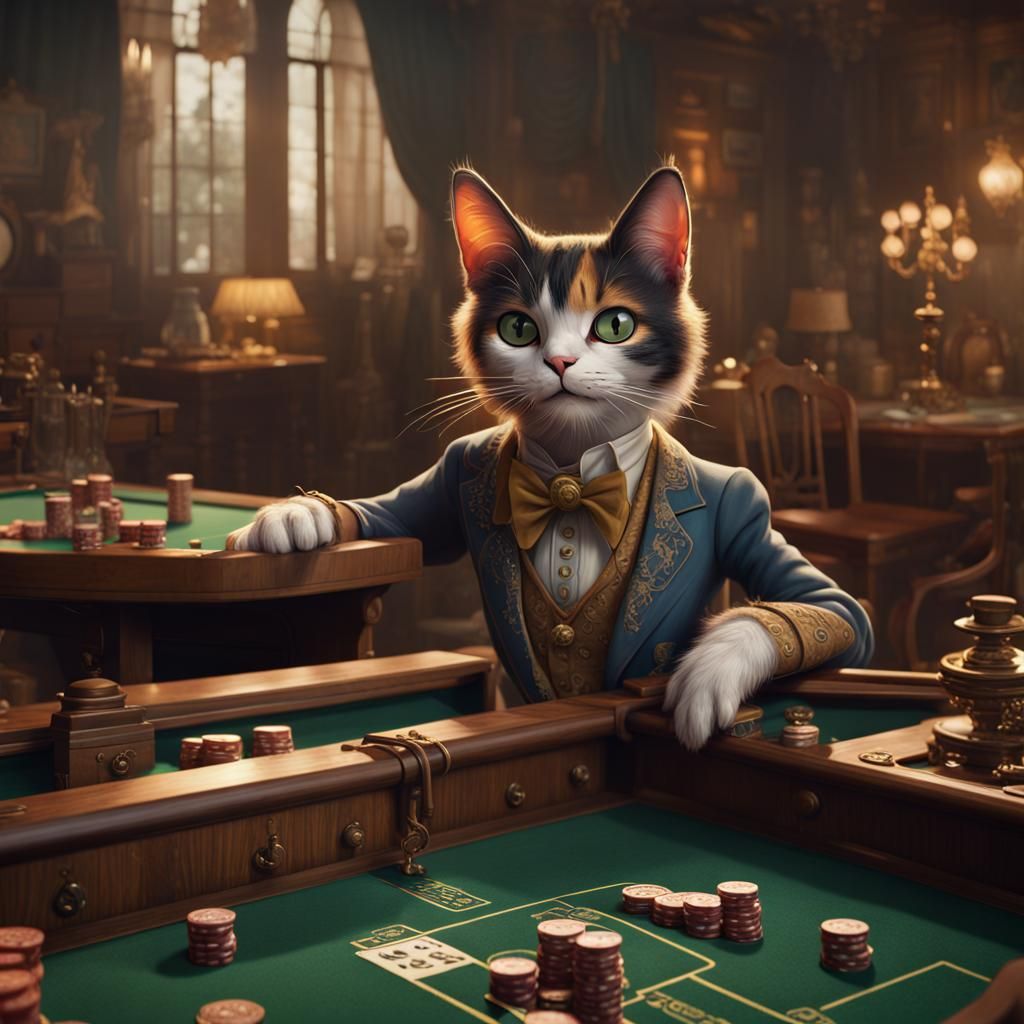 Calico Cat and Don Knotts Play Craps