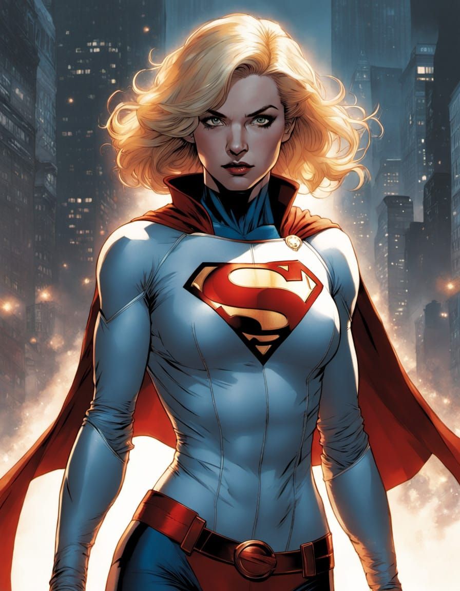 Sophia Lillis as Power Girl in Iconic DC Superheroine Costum...