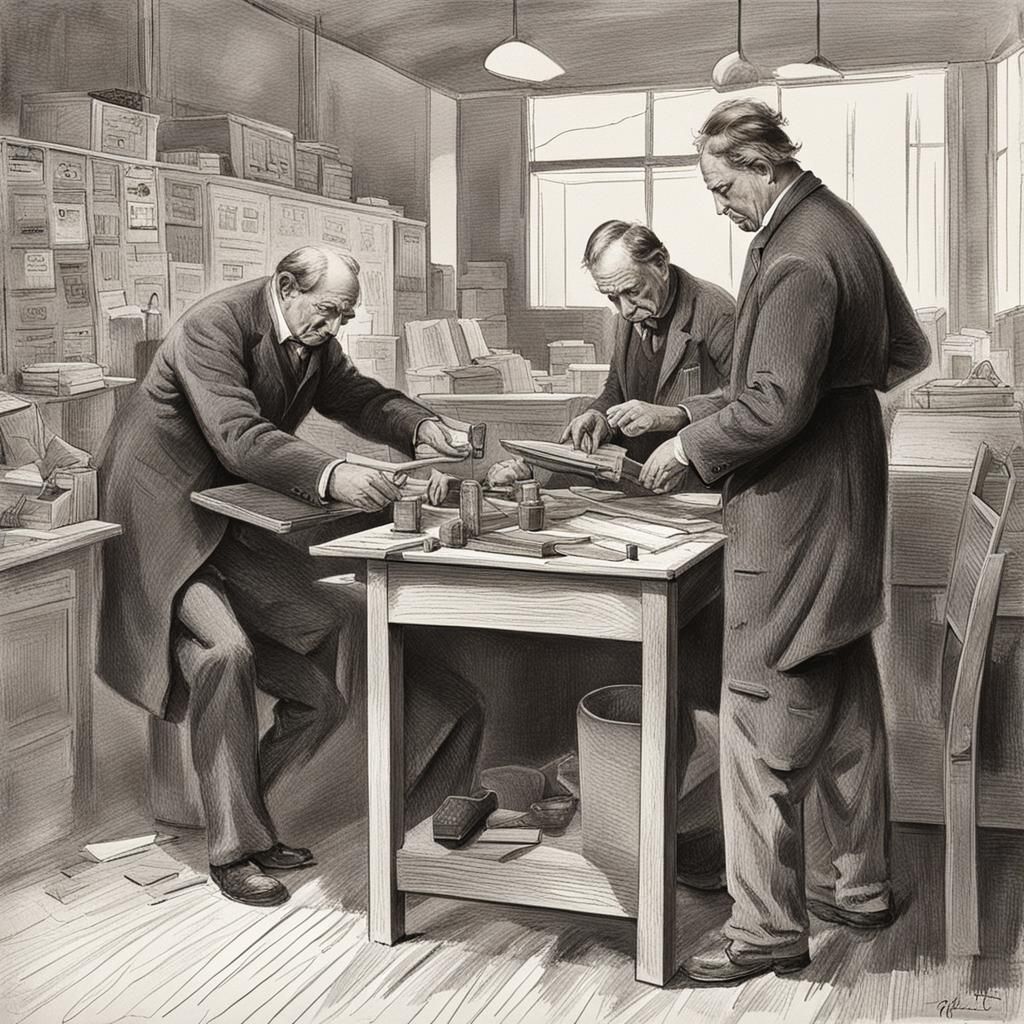 Professionals at Work: An AI-Generated Image