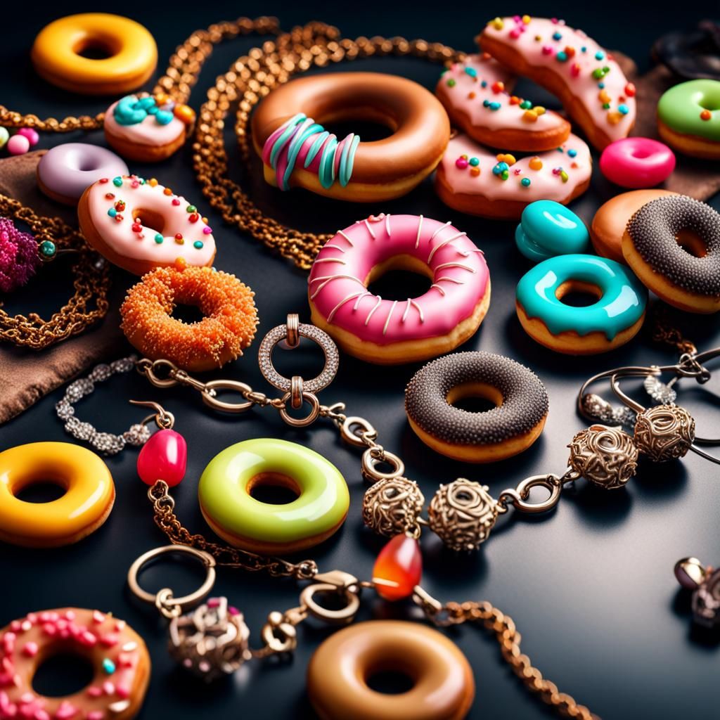 Hyperrealistic Jewelry with Candy and Graffiti Details