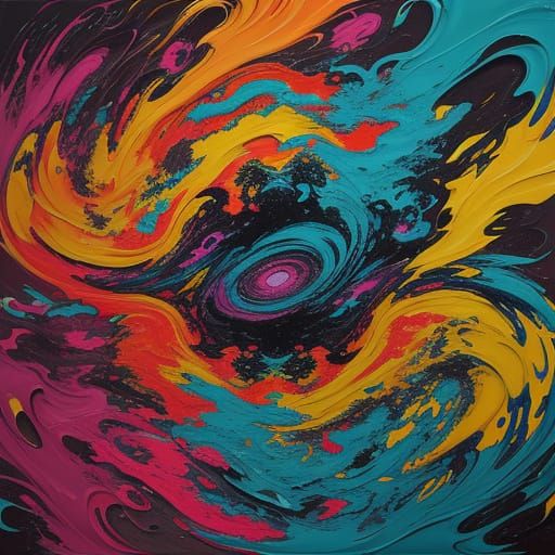 Psychedelic Body Art: Woman Melts into Vibrant Paint