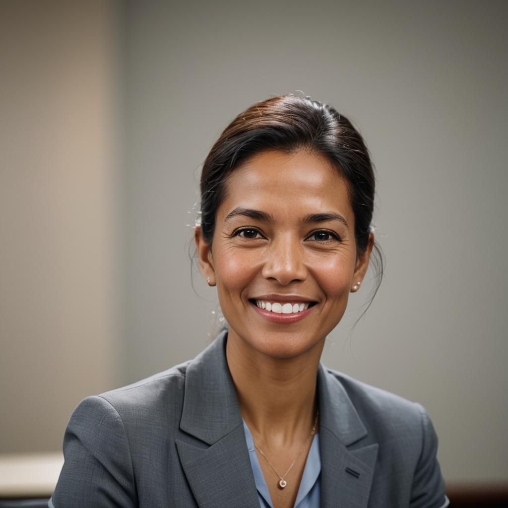 Smiling Businesswoman Portrait in Conference Room