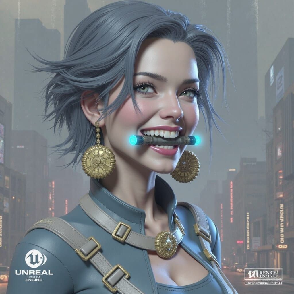 Cyberpunk Warrior in Neon Alleyway