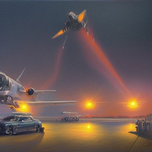 Phoenix Lights Oil Painting by James Gurney