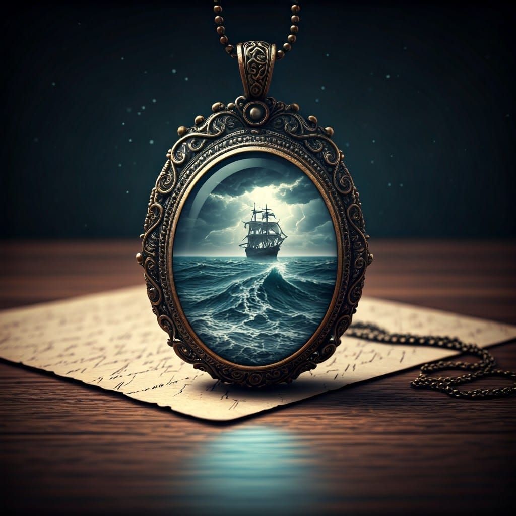 Surreal Pendant Necklace Reveal: 3D World Within Antique Tre...
