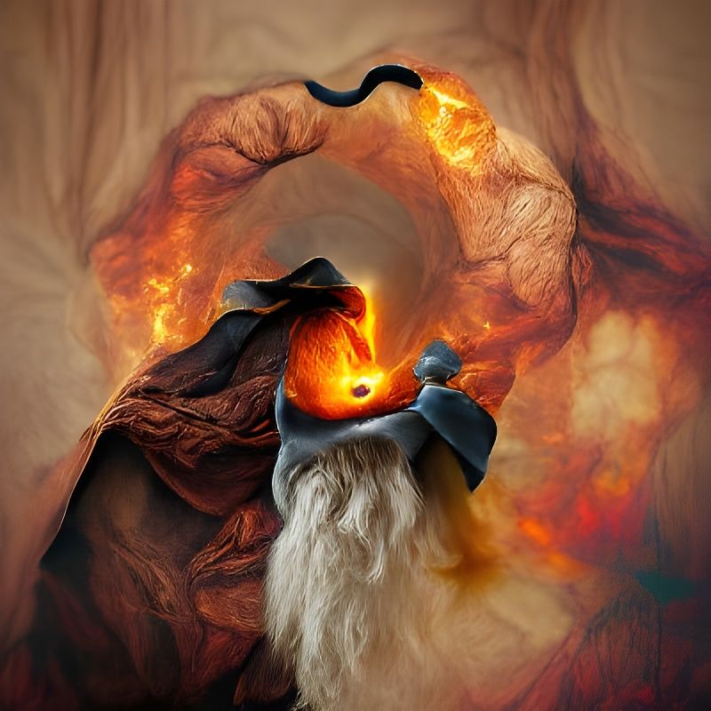 Wizard Confronts Balrog with Fire Magic
