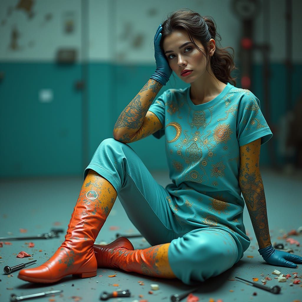 Surreal Surgeon in Mystical Futuristic Art Style