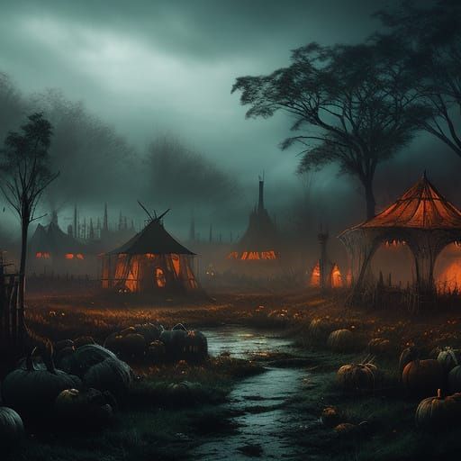 Eerie Zombie Fall Festival Concept Art