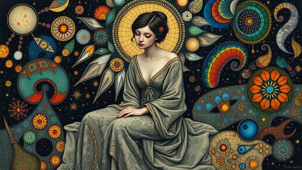 Ethereal Figure in Liminal World