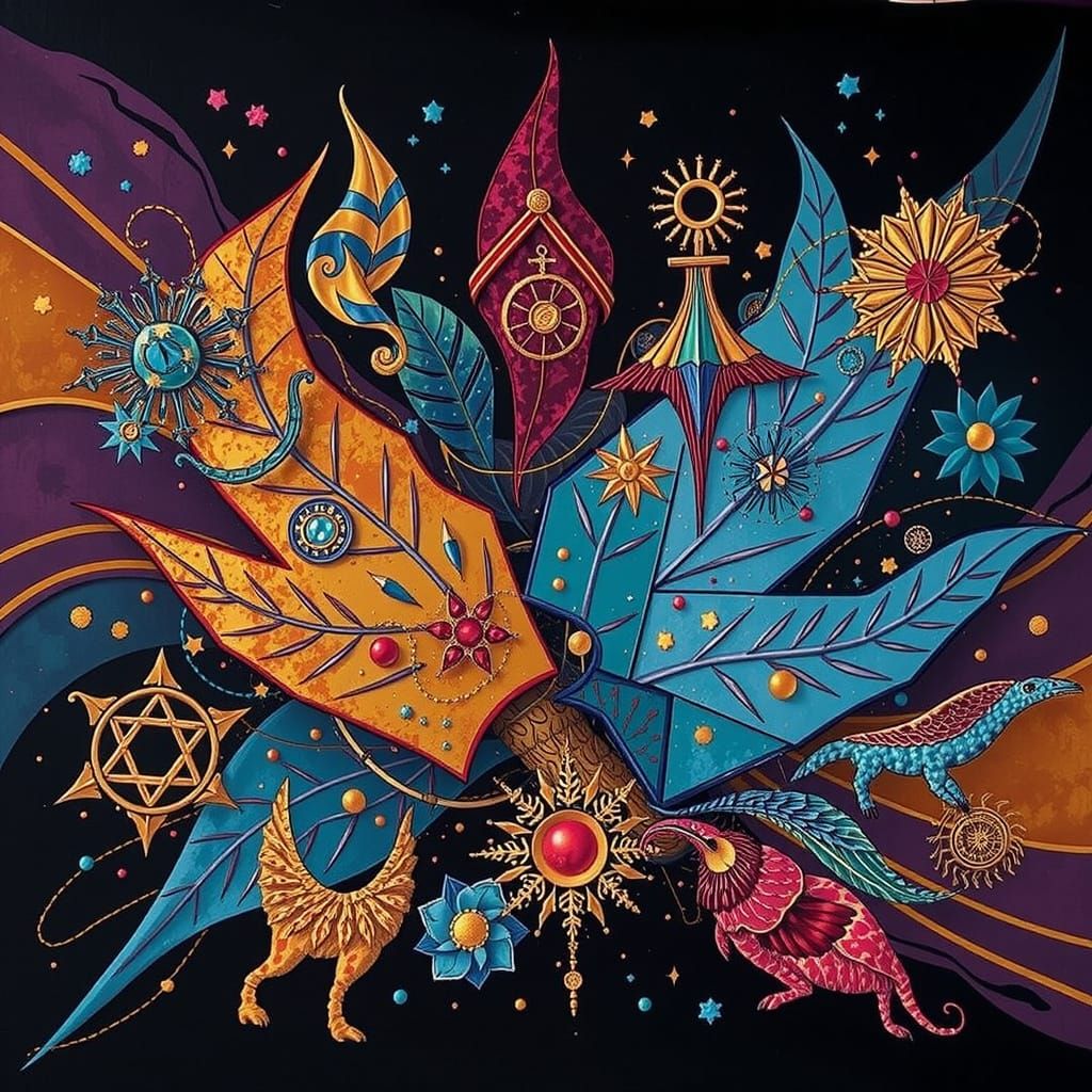 Abstract Artwork Embodying Positive Qualities