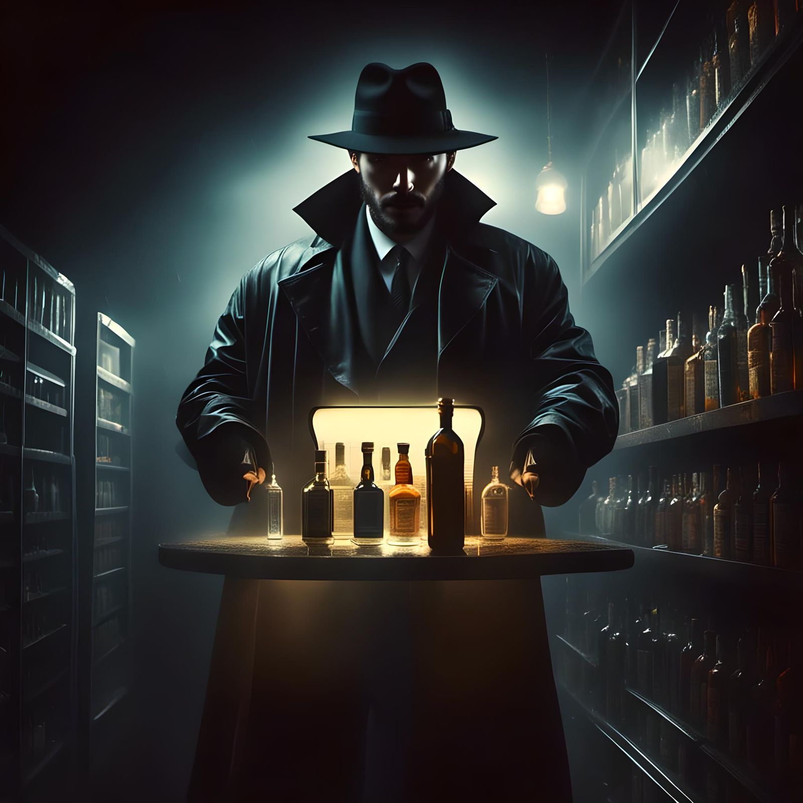 Mysterious Man Reveals Hidden Minibar in Coat