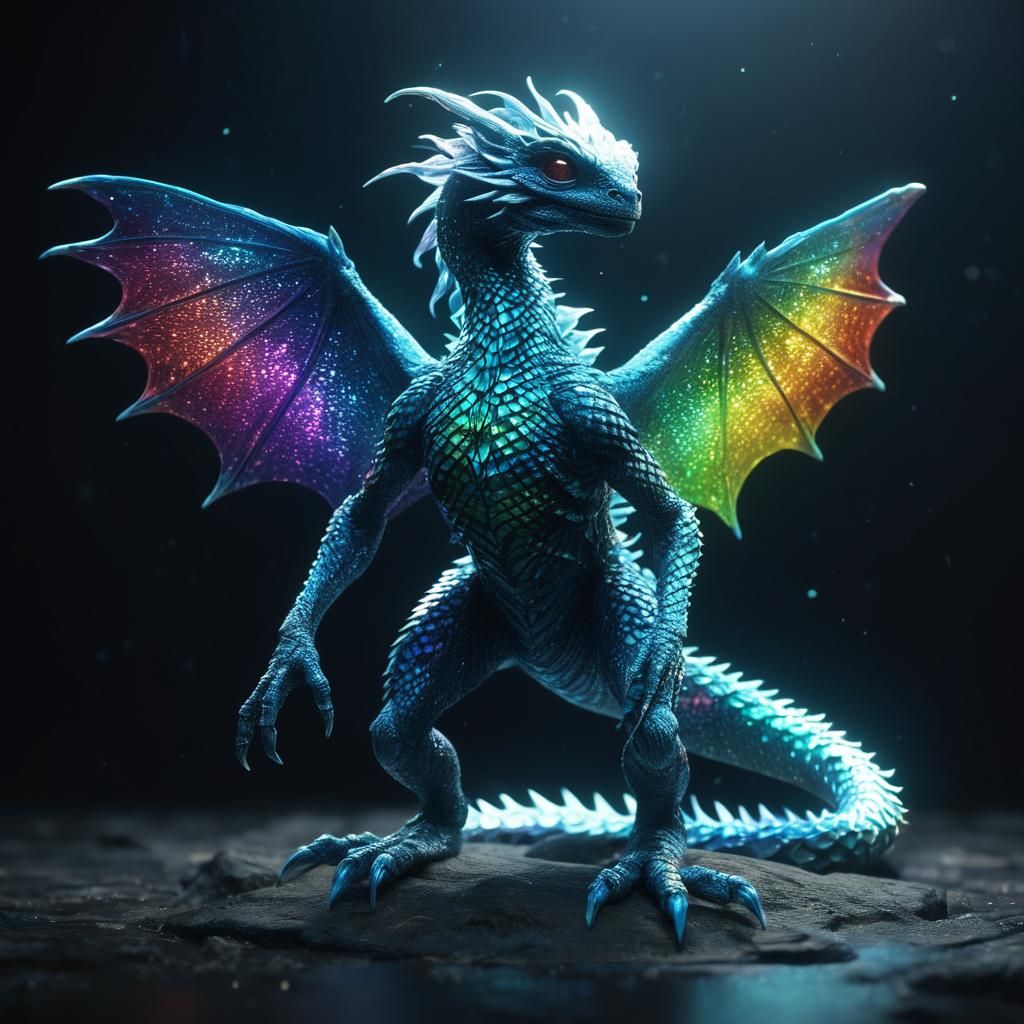 Luminescent Wiffing Creature in Ethereal 3D Rendering