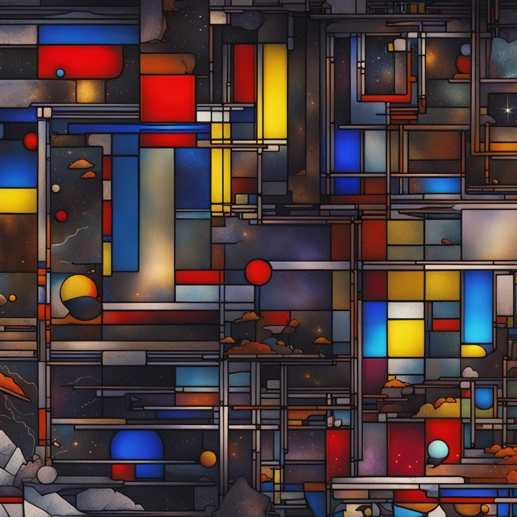 Intergalactic Spaceship Flight Through Colorful Nebula