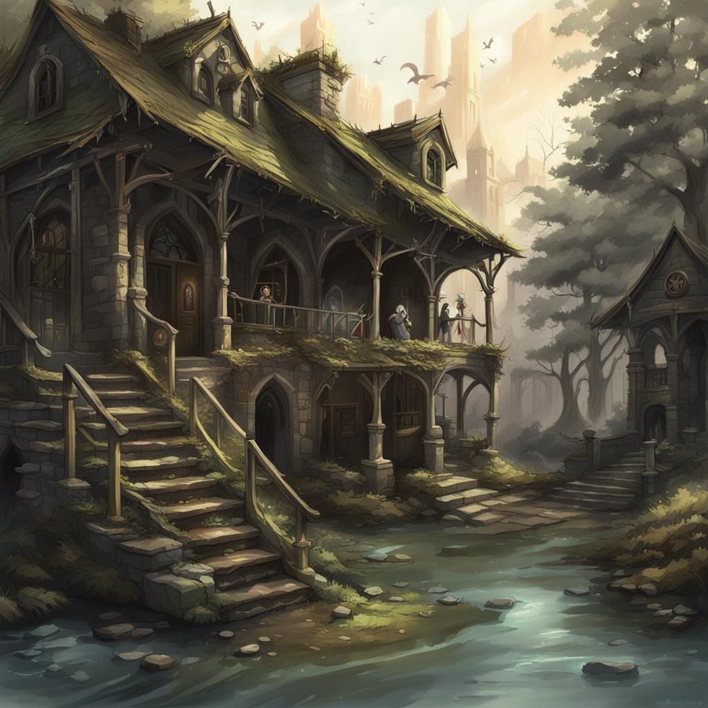 Fantasy Concept Art of Weary Spirit Infirmary