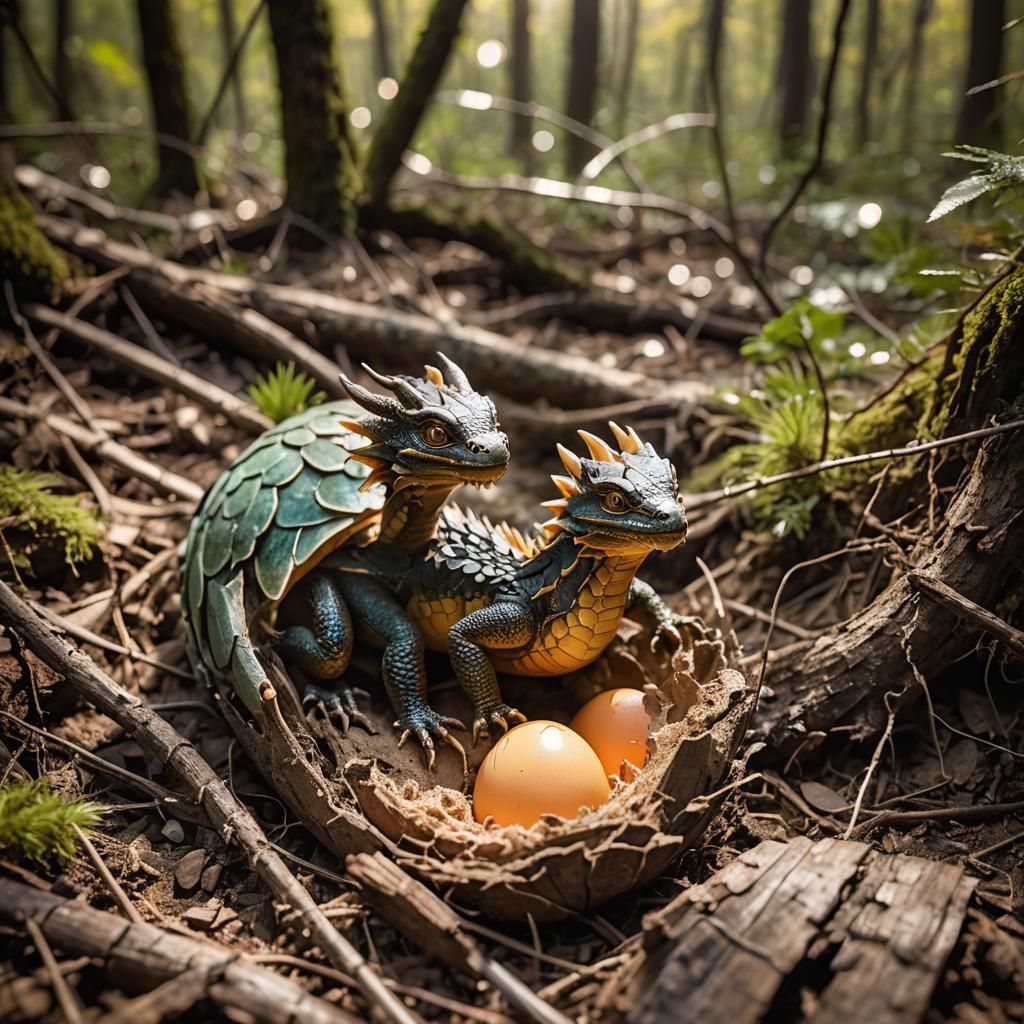Close-Up of Dragon Hatching: Wildlife Photography