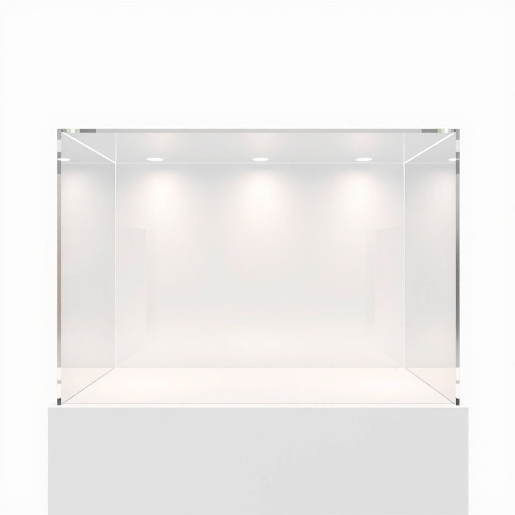 Minimalist Clear Acrylic Display Case on White