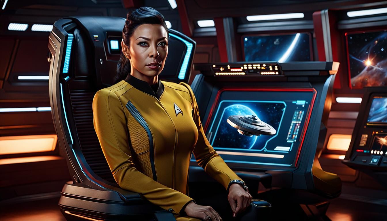 Star Trek Ship Captain in Command Seat