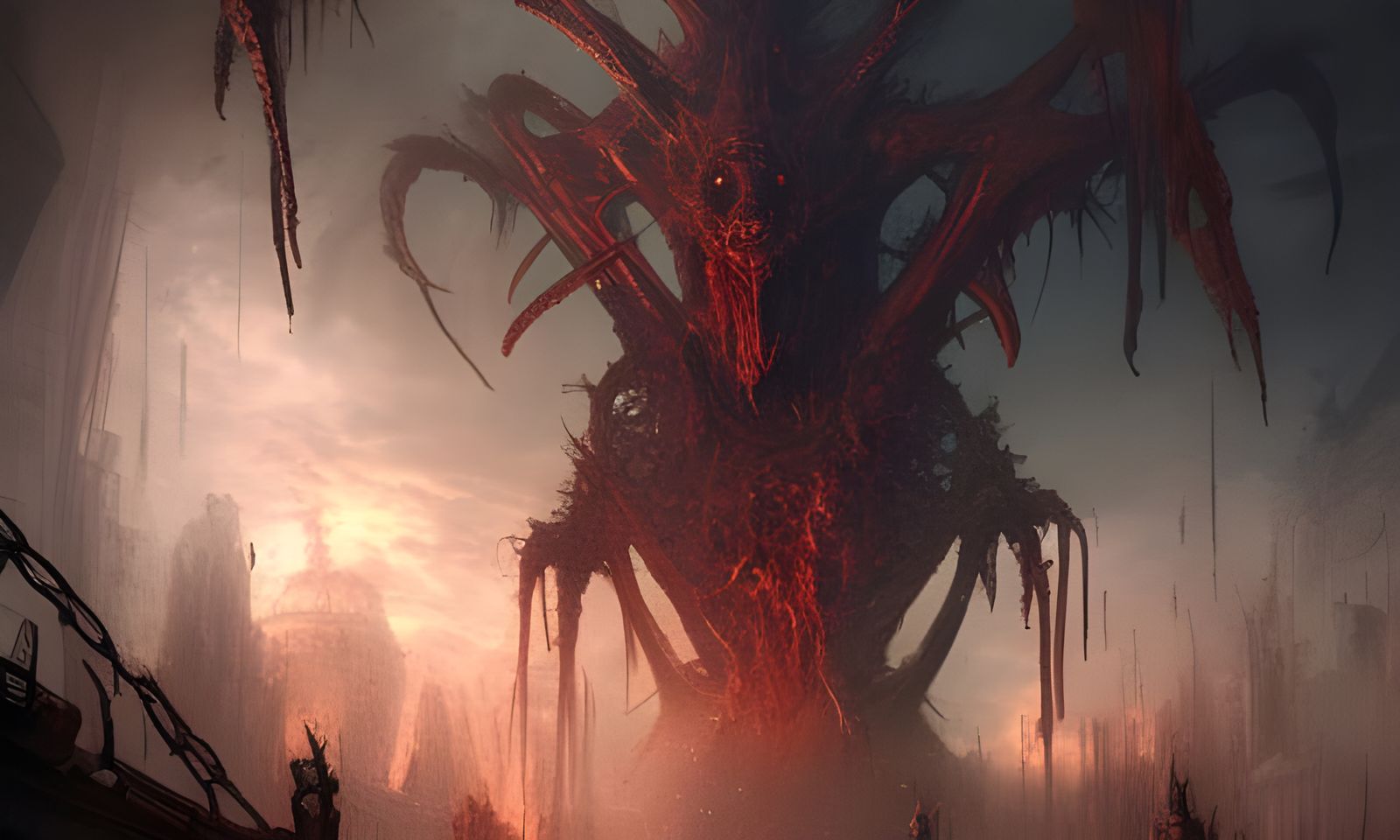 Dark Apocalyptic World Destroyed by Elder God