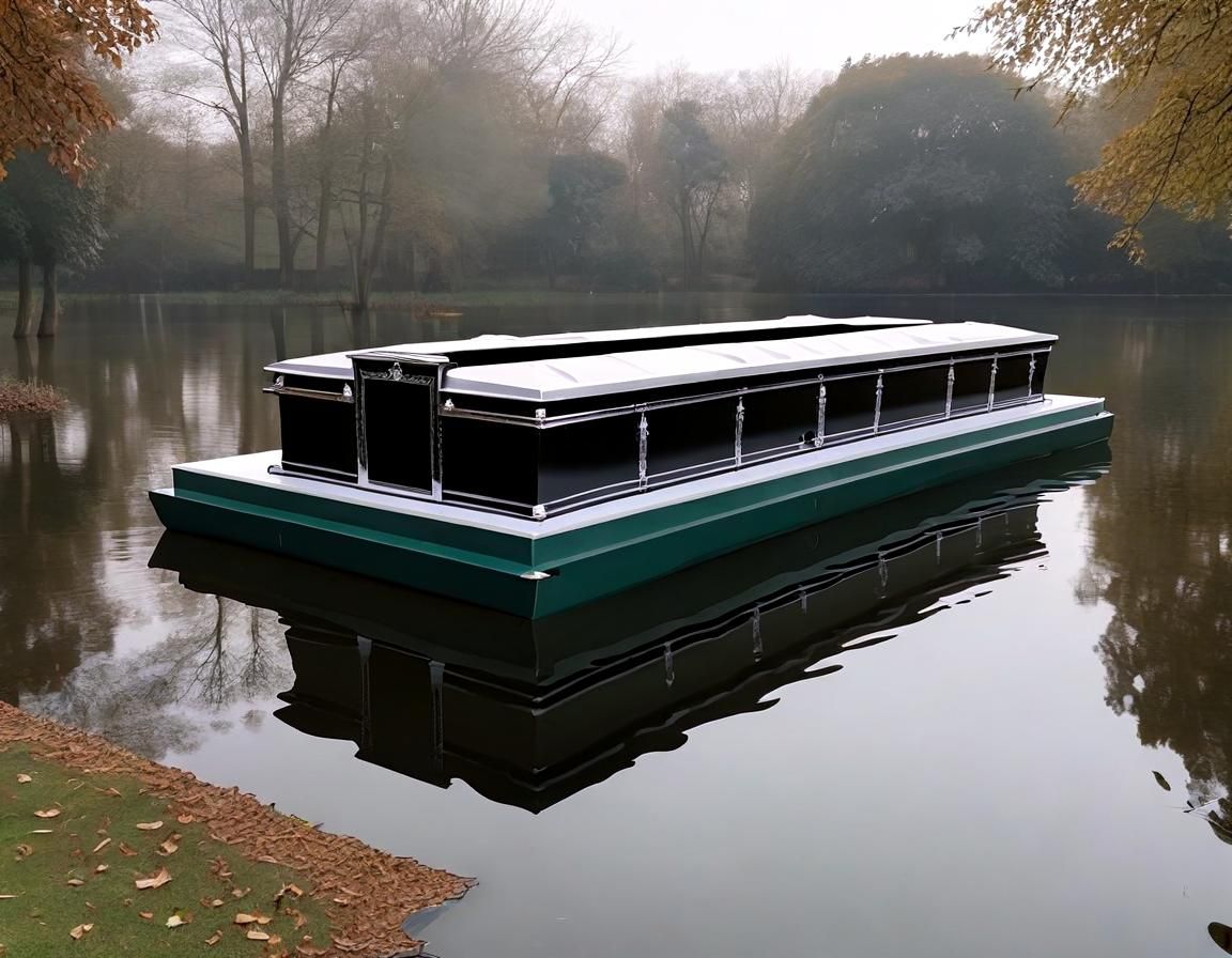 Mausoleum Pontoon Boat with Coffin Pontoons
