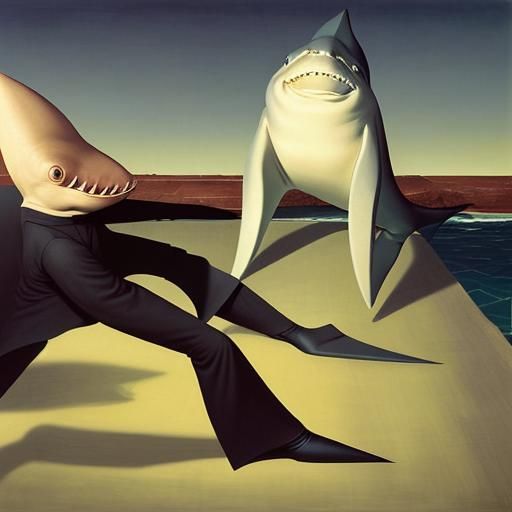 Surreal Sleepwalking Shark Wags Tail