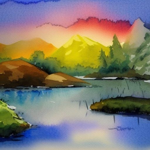 Peaceful Watercolor Landscapes