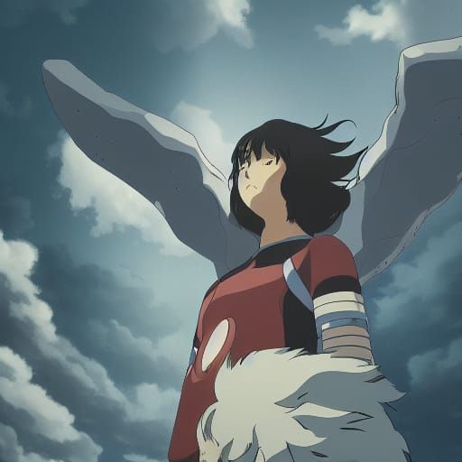 Anime Titans in Deep Color, Ghibli Style