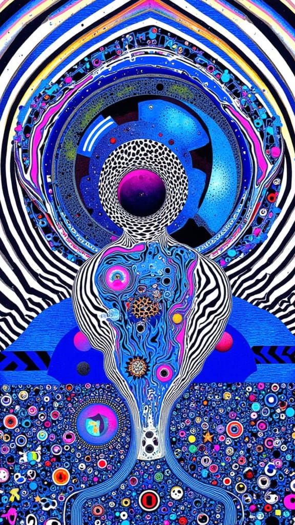 Surreal Android Collage of Emotional Struggle