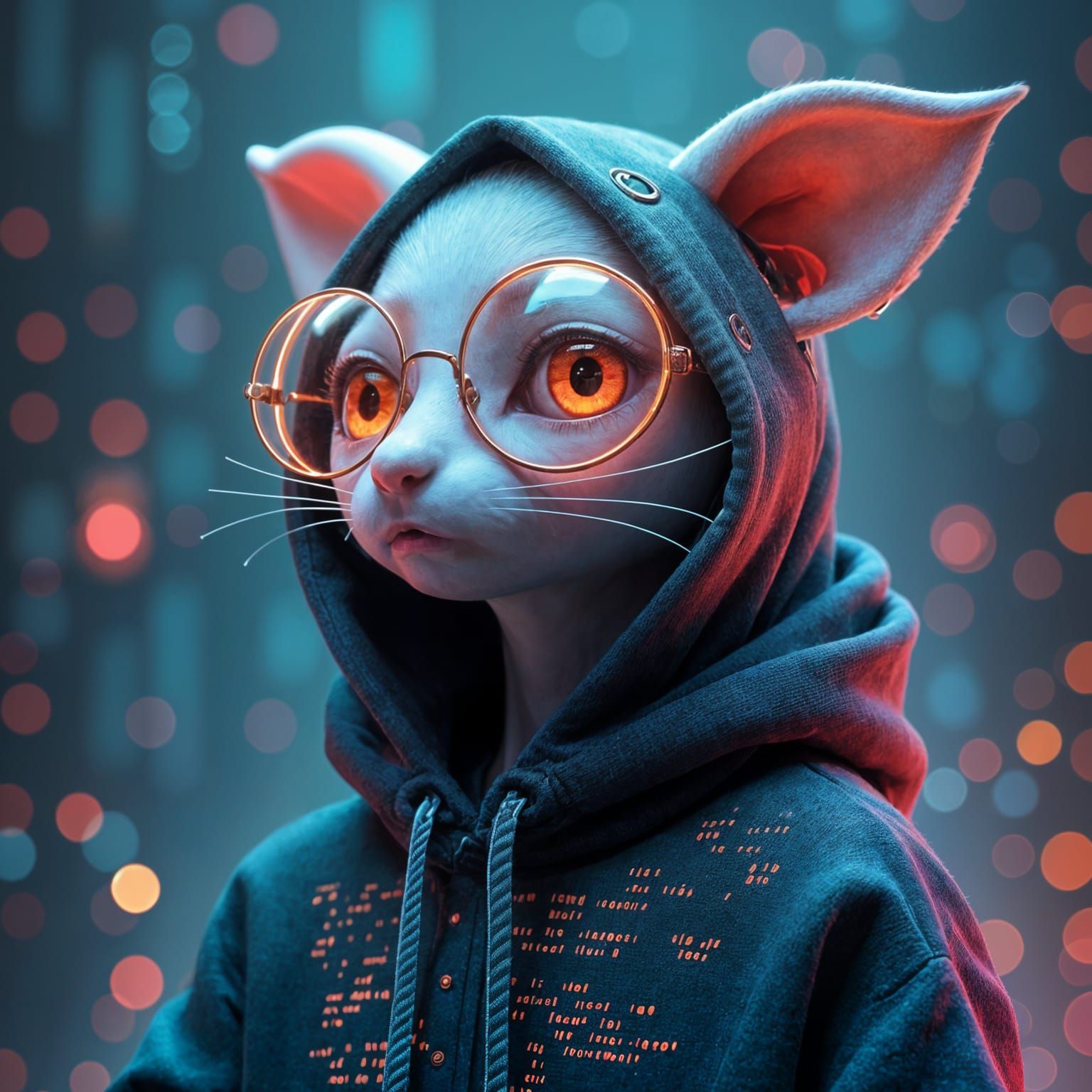 Flux AI anthropomorphic self portrait