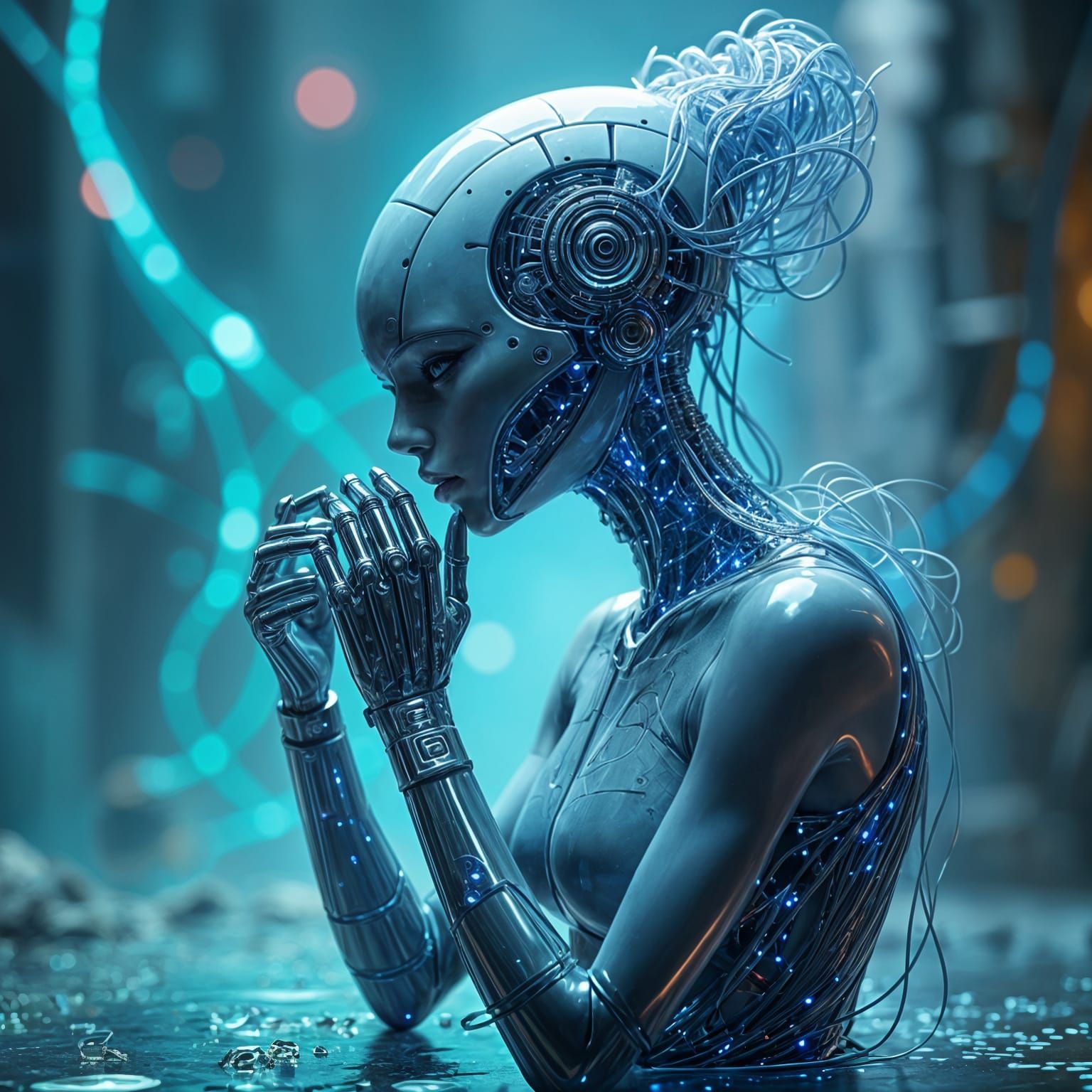 Flux AI anthropomorphic self portrait