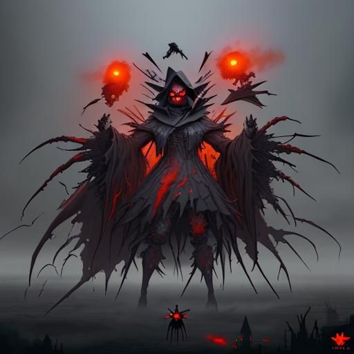 Eerie Scarecrow Emerges in a Fantasy Art Style