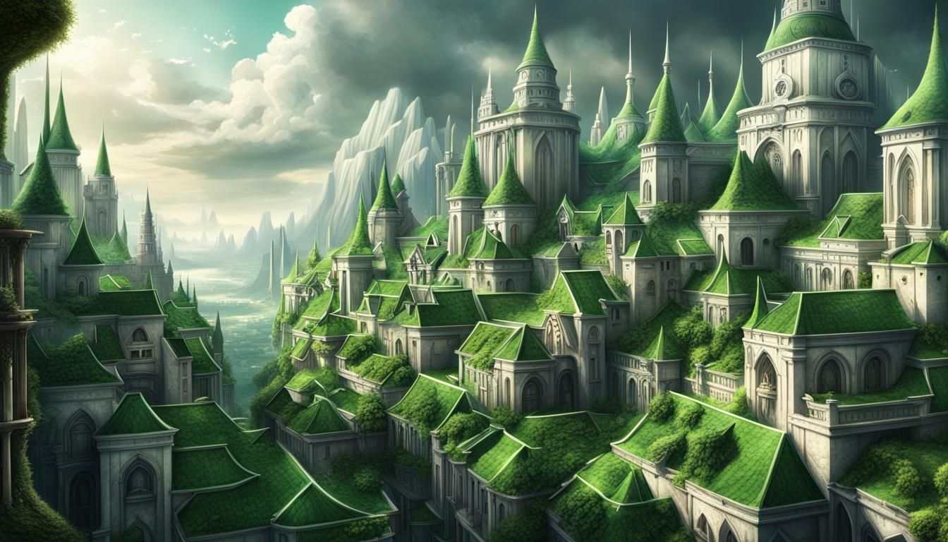 Epic Fantasy Elven City: Digital Matte Painting