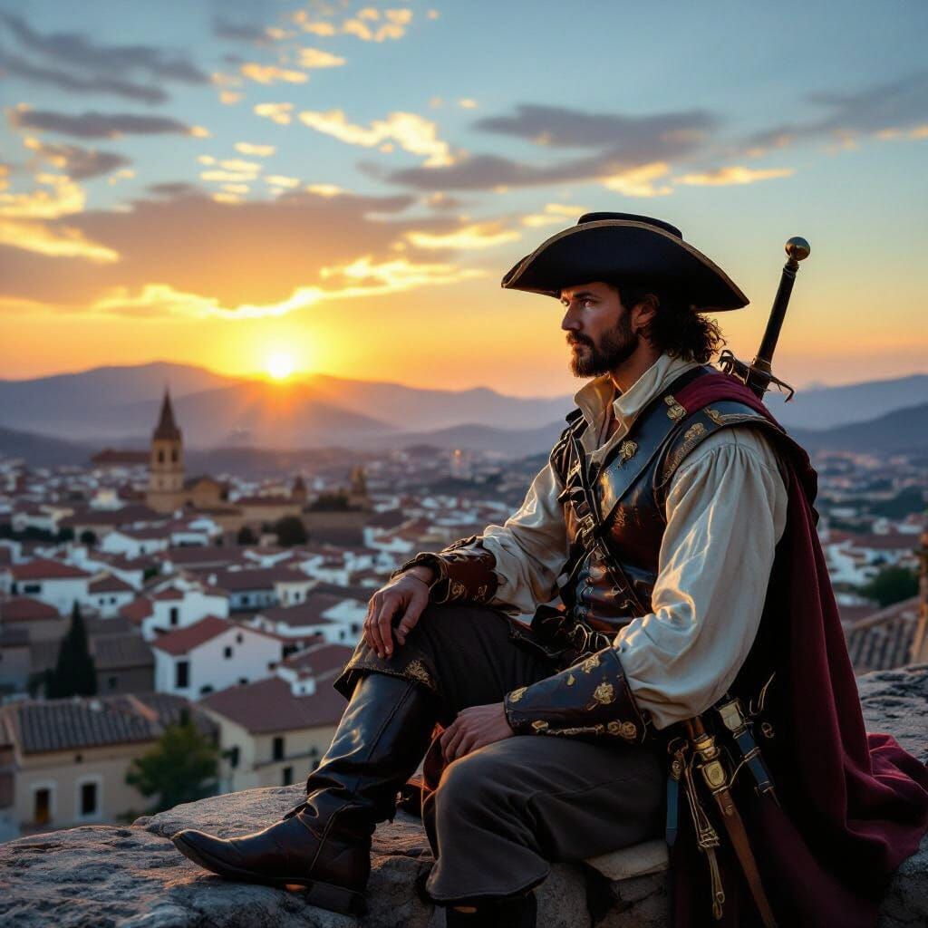 Three Musketeer Lost in Thought at Dawn