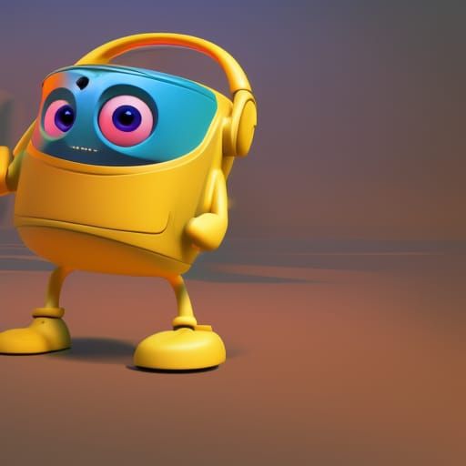 Cute Character Design in Pixar Style 3D Art