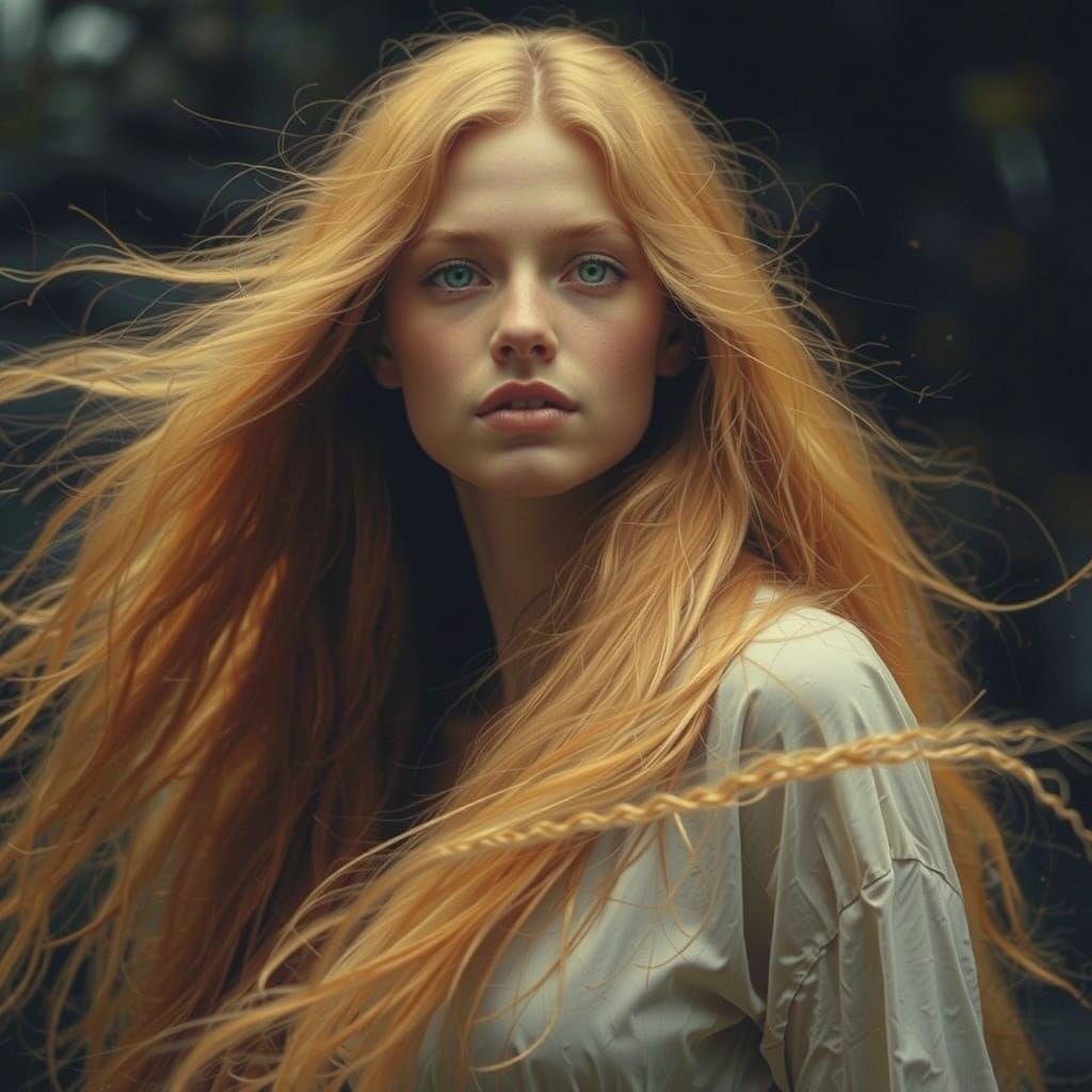 Ethereal Goddess in Moody Radiance