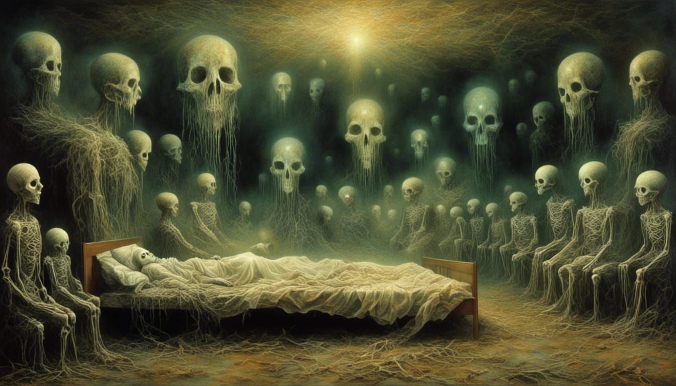 Psychedelic Dreamscape Inspired by Beksiński