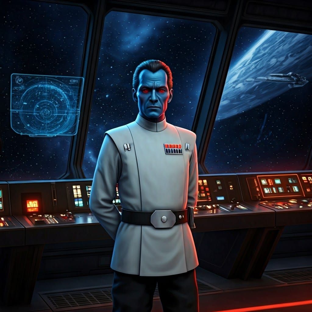 Grand Admiral Thrawn Commands Star Destroyer with Authority