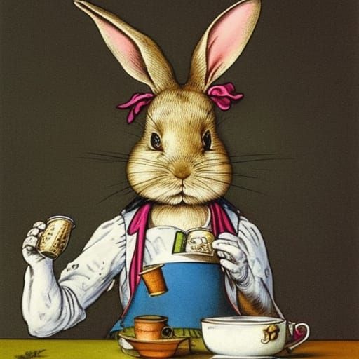 Alice in Wonderland Tea Party, Tenniel Style