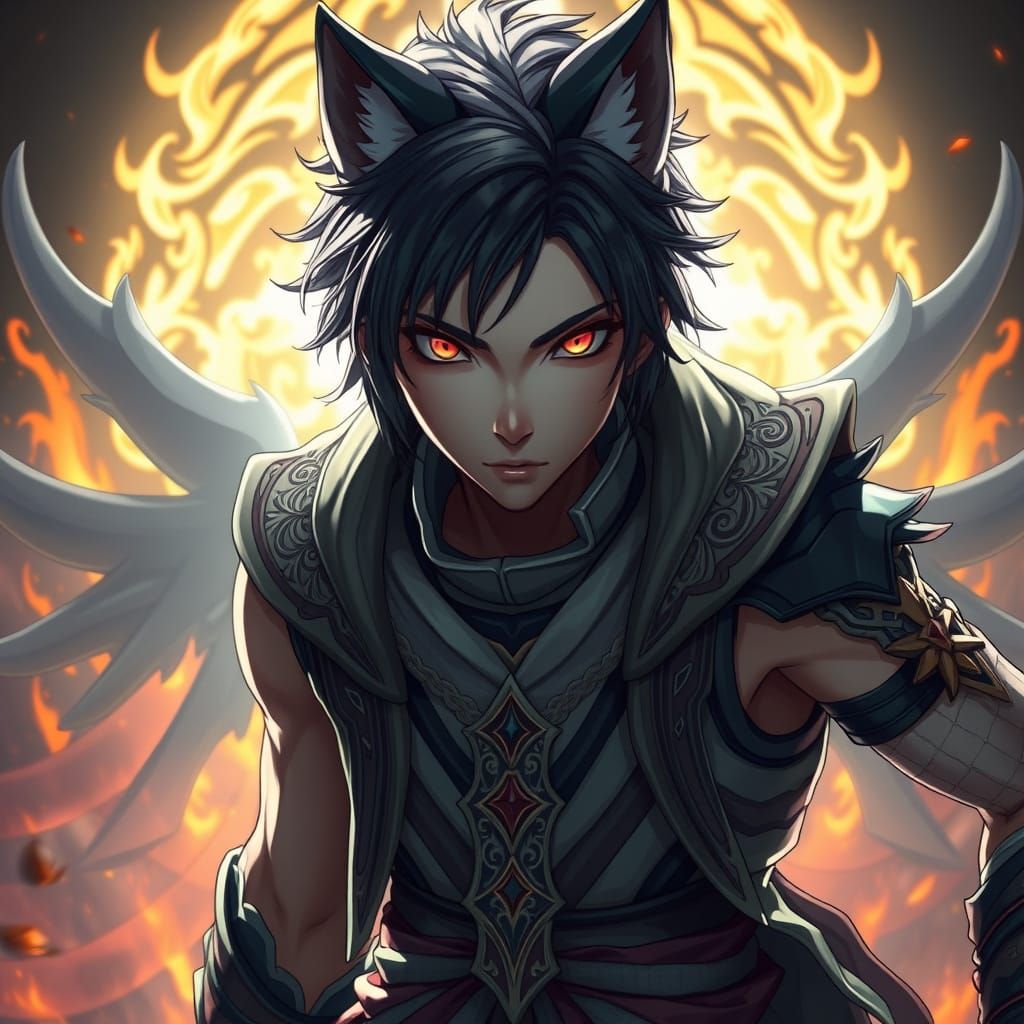 Regal Werewolf Shifter in Mid-Transformation