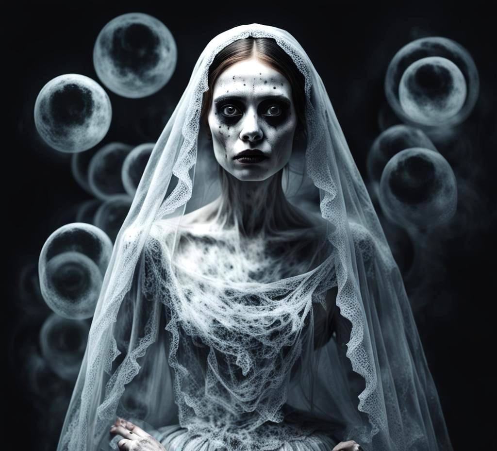 Ethereal Ghost Woman Portrait in Photorealism