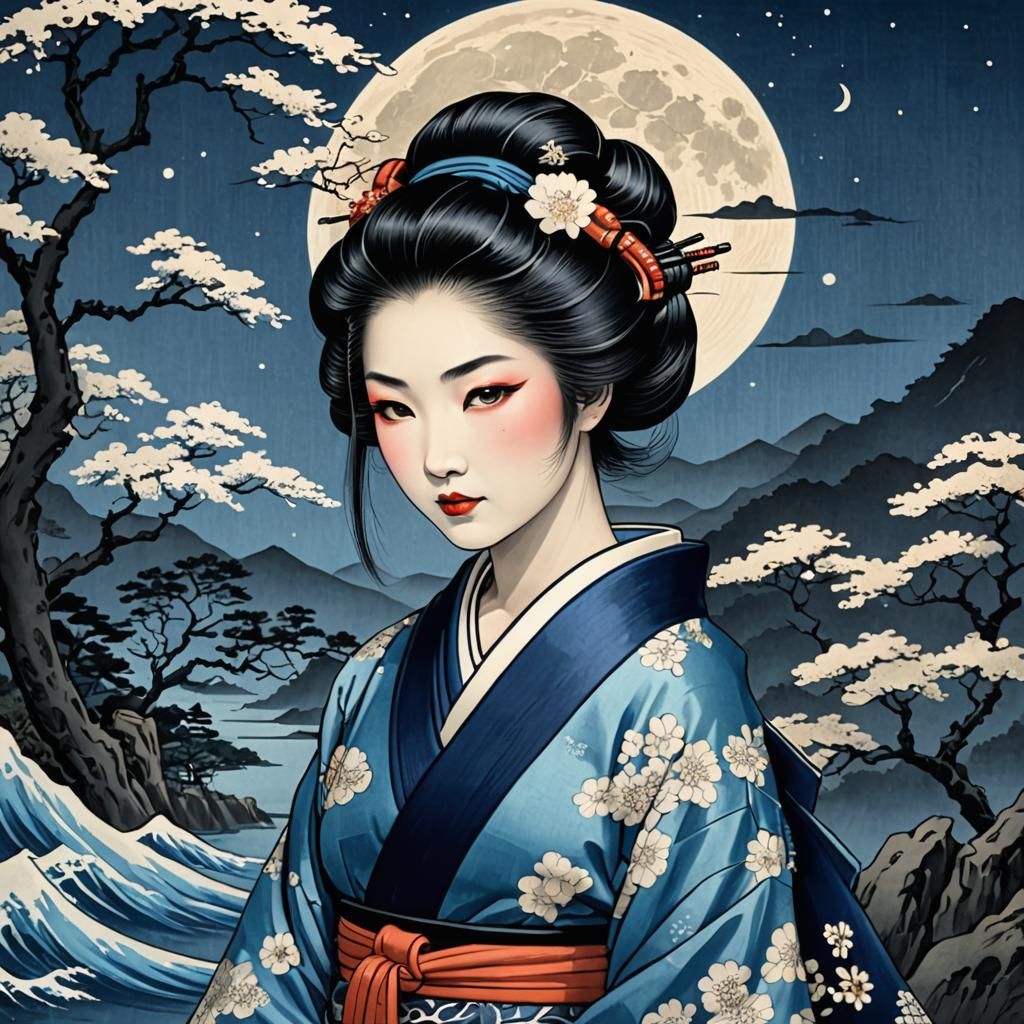Ukiyo-e Geisha