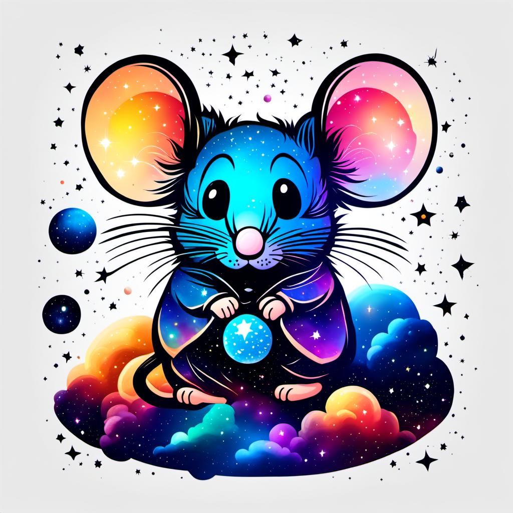 Cosmic Mouse Soaring Through Space