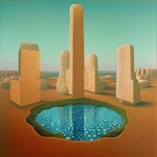 Surreal Ebony Goddess of the Night: Matte Painting